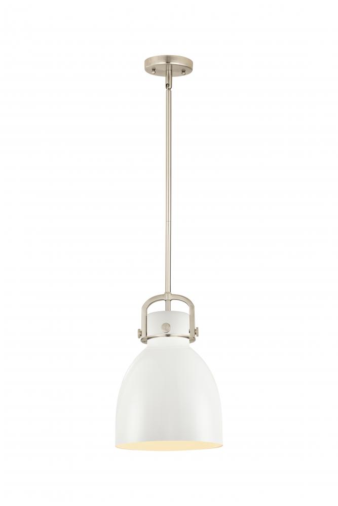 Newton Bell - 1 Light - 10 inch - Satin Nickel - Mini Pendant