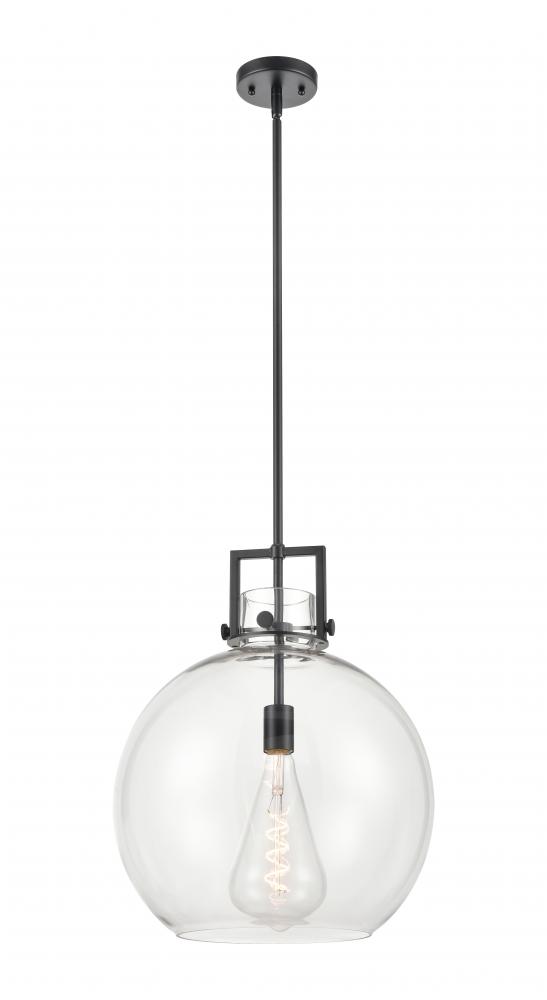 Newton Sphere - 1 Light - 16 inch - Matte Black - Pendant