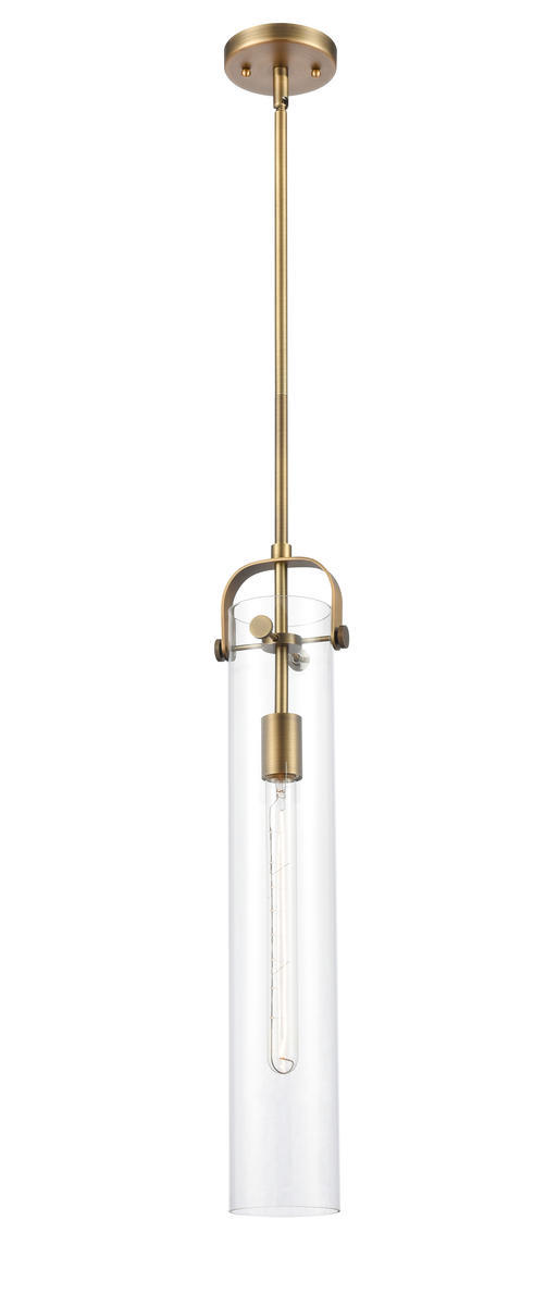 Pilaster - 1 Light - 4 inch Glass - Polished Nickel - Cord hung - Mini Pendant