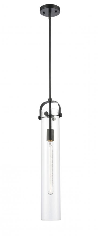 Pilaster - 1 Light - 4 inch Glass - Matte Black - Pendant