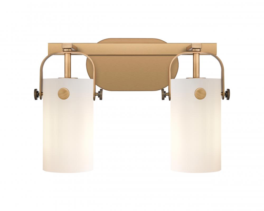 Pilaster - 2 Light - 15 inch - Brushed Brass - Bath Vanity Light