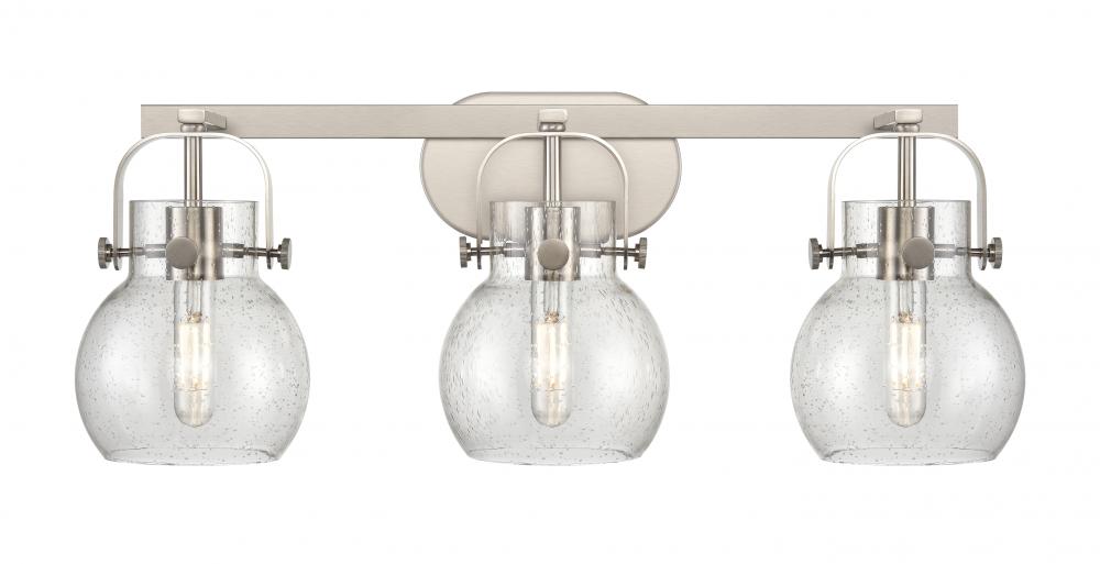 Pilaster II Sphere - 3 Light - 27 inch - Satin Nickel - Bath Vanity Light