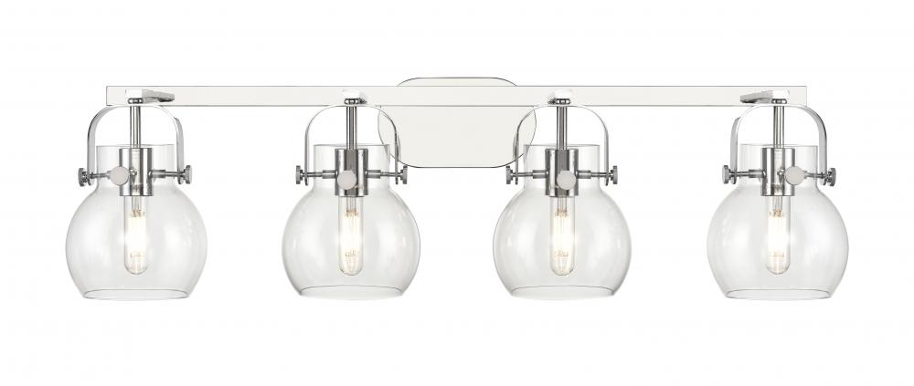 Pilaster II Sphere - 4 Light - 37 inch - Polished Chrome - Bath Vanity Light