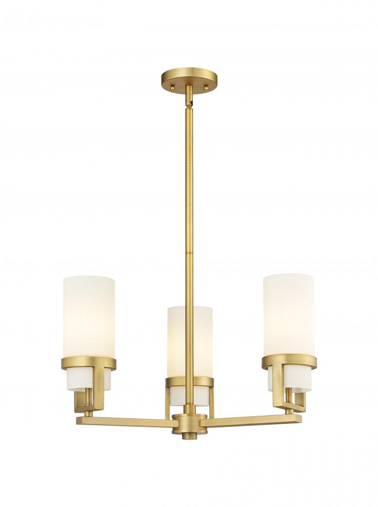 Utopia - 3 Light - 22 inch - Brushed Brass - Pendant