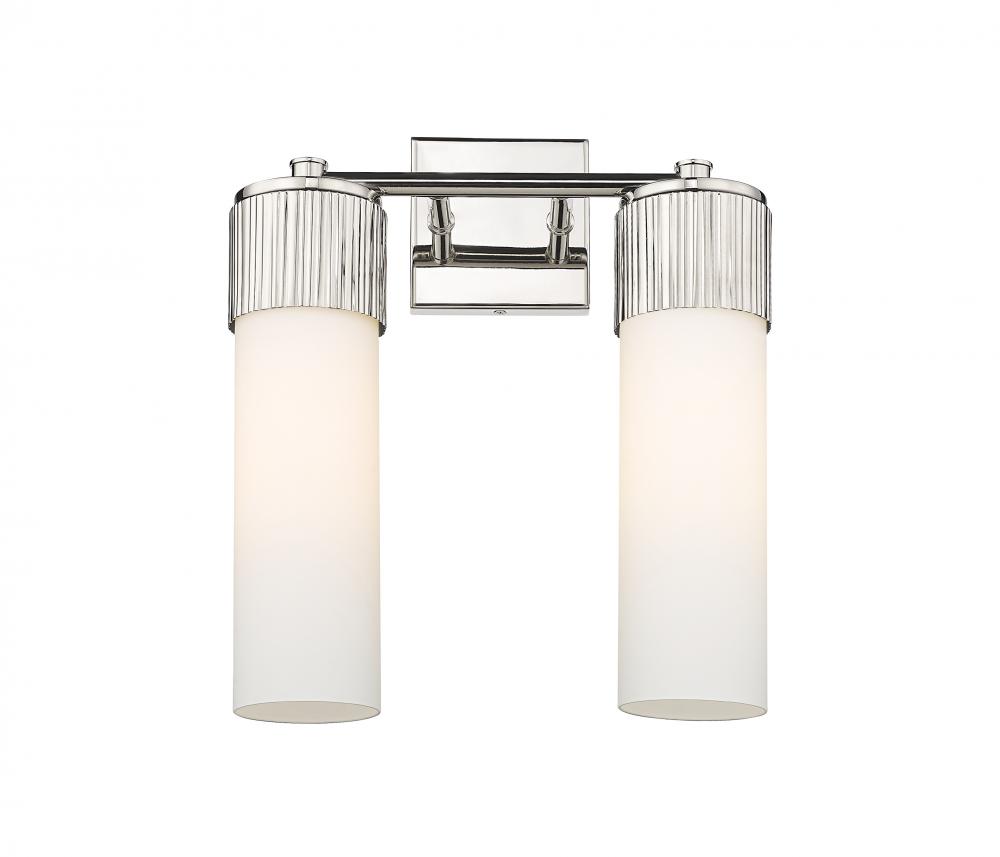 Bolivar - 2 Light - 14 inch - Polished Nickel - Bath Vanity Light