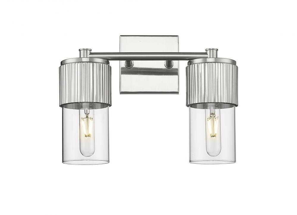 Bolivar - 2 Light - 14 inch - Satin Nickel - Bath Vanity Light