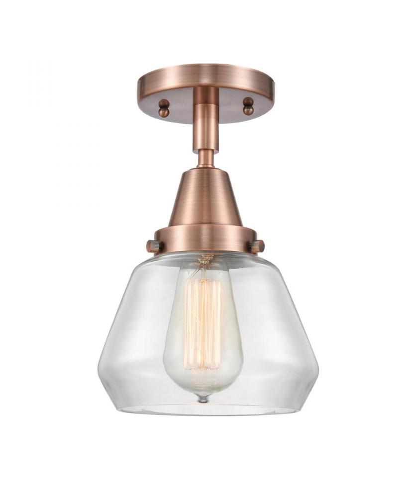 Fulton - 1 Light - 7 inch - Antique Copper - Flush Mount