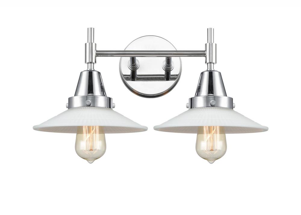 Halophane - 2 Light - 18 inch - Polished Chrome - Bath Vanity Light