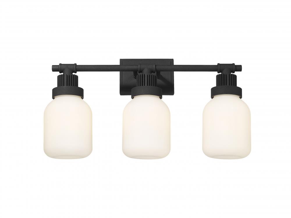 Somers - 3 Light - 24 inch - Textured Black - Bath Vanity Light