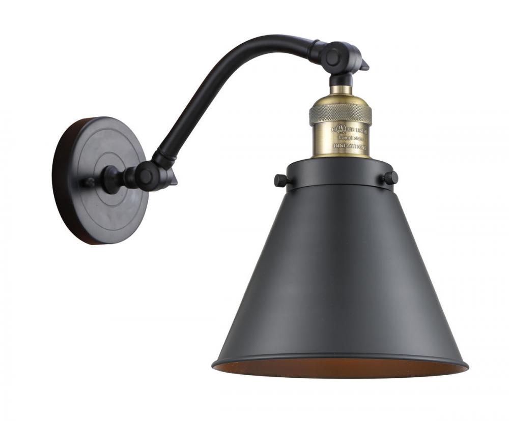 Appalachian - 1 Light - 8 inch - Black Antique Brass - Sconce