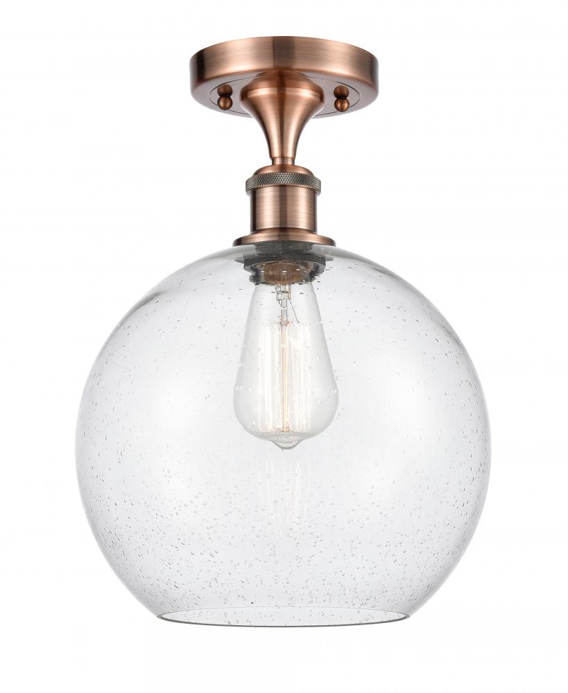 Athens - 1 Light - 10 inch - Antique Copper - Semi-Flush Mount