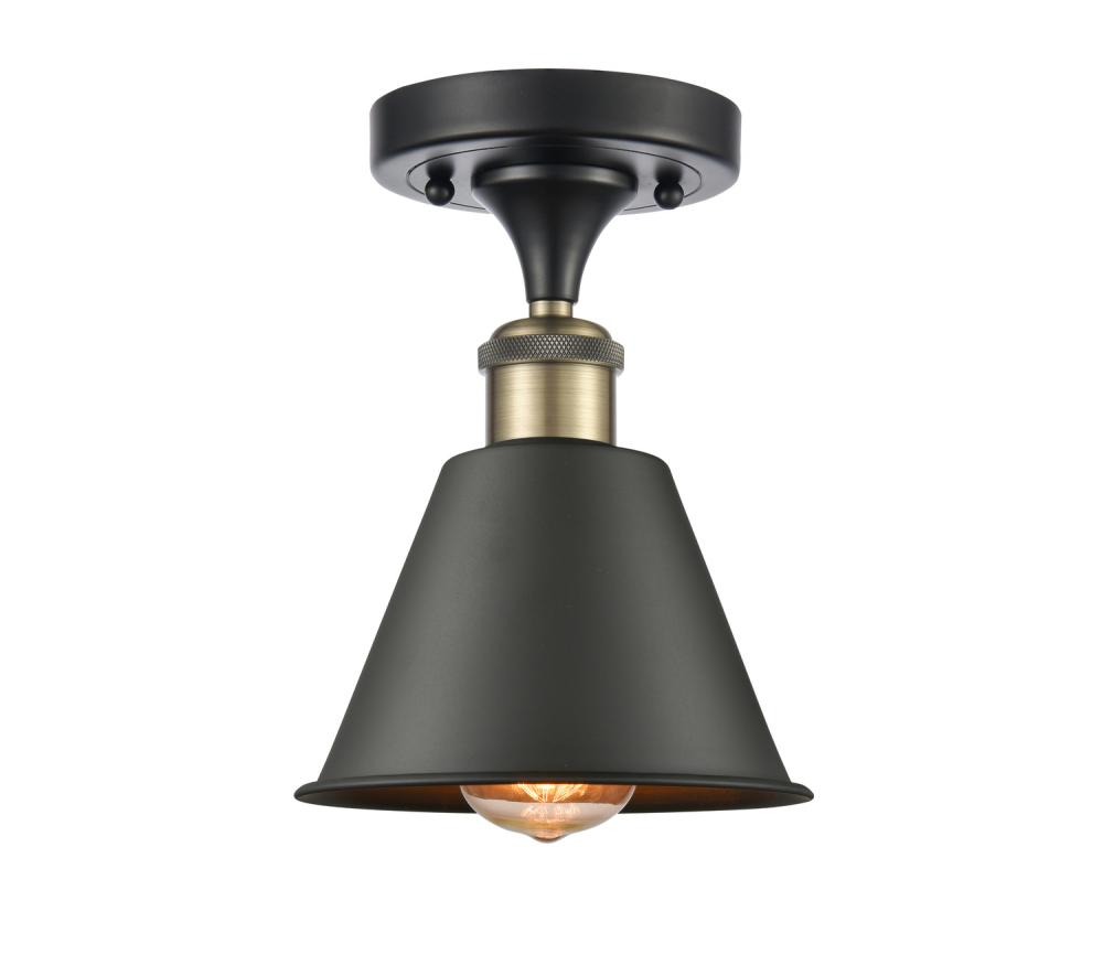 Smithfield - 1 Light - 7 inch - Black Antique Brass - Semi-Flush Mount