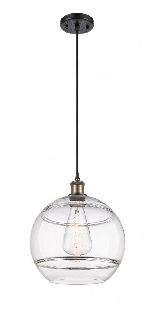 Rochester - 1 Light - 12 inch - Black Antique Brass - Cord hung - Mini Pendant