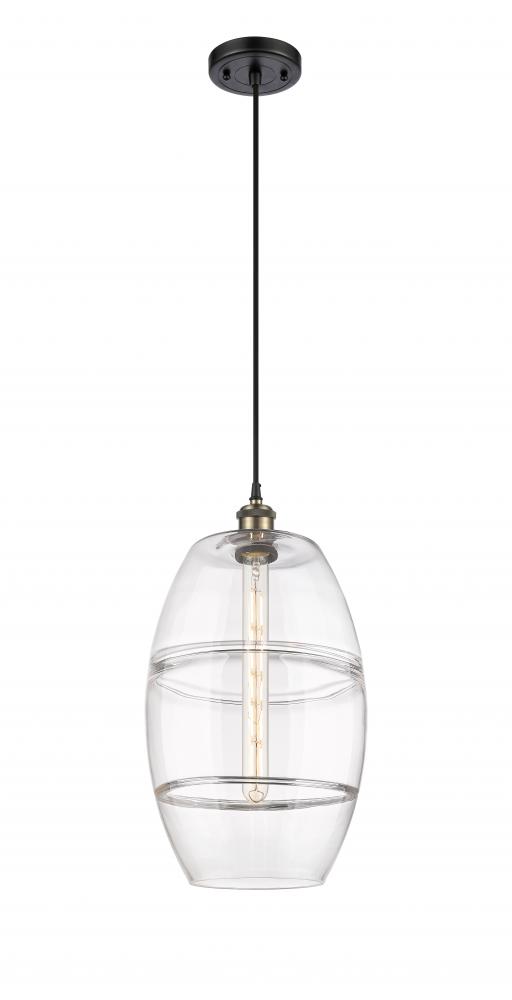 Vaz - 1 Light - 10 inch - Black Antique Brass - Cord hung - Mini Pendant