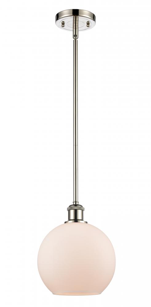 Athens - 1 Light - 8 inch - Polished Nickel - Mini Pendant