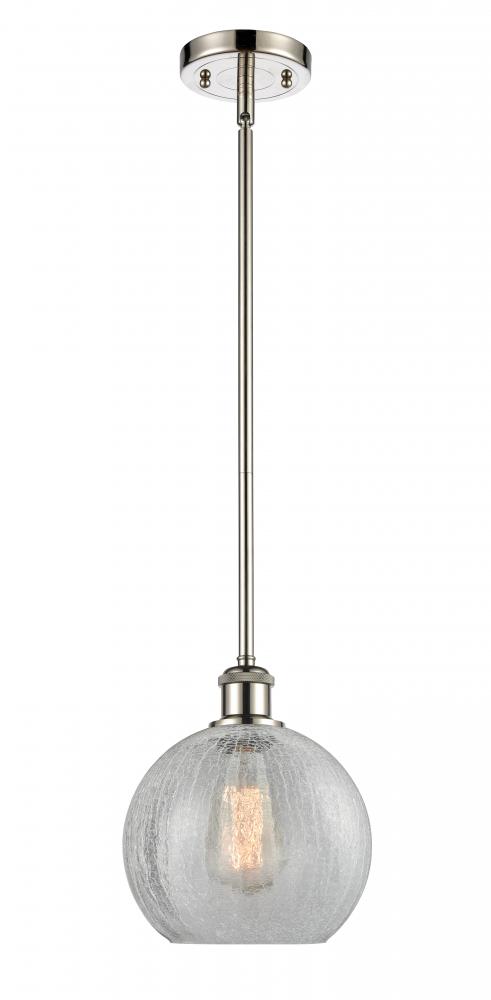 Athens - 1 Light - 8 inch - Polished Nickel - Mini Pendant