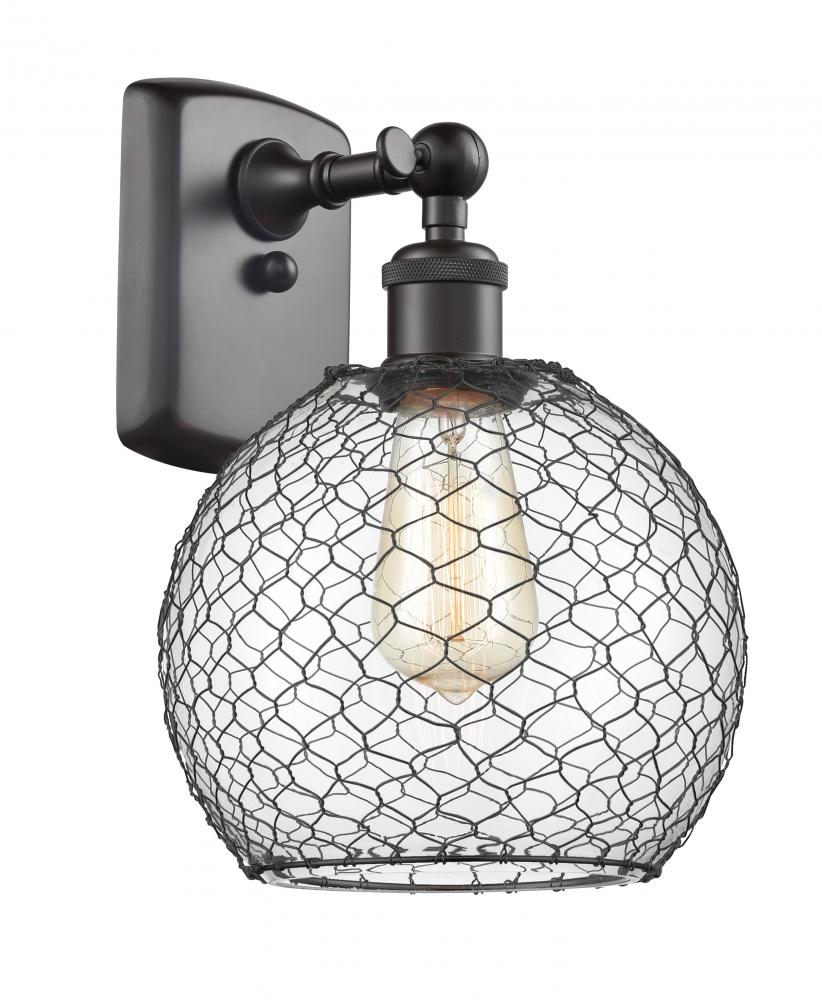 Farmhouse Chicken Wire - 1 Light - 8 inch - Oil Rubbed Bronze - Sconce