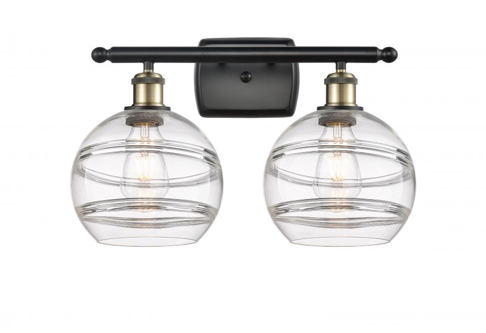 Rochester - 2 Light - 18 inch - Black Antique Brass - Bath Vanity Light