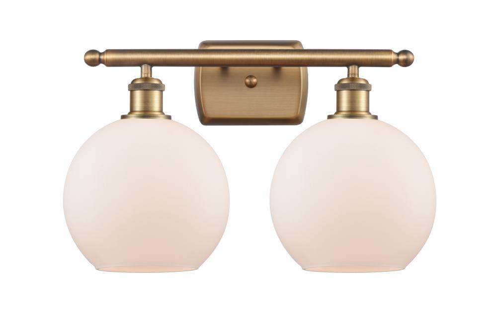 Athens - 2 Light - 18 inch - Brushed Brass - Bath Vanity Light