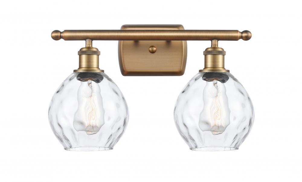 Waverly - 2 Light - 16 inch - Brushed Brass - Bath Vanity Light