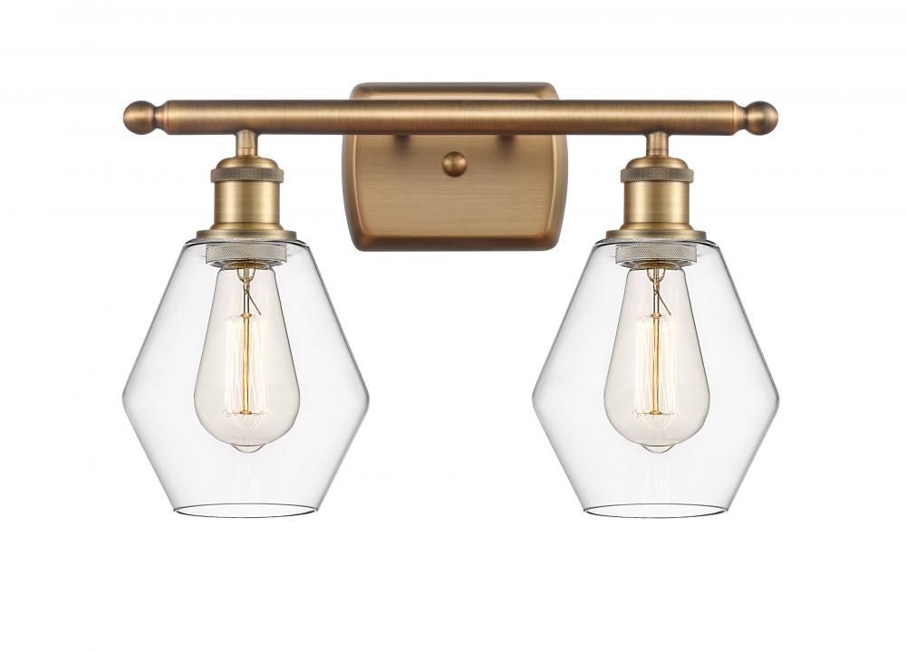 Cindyrella - 2 Light - 16 inch - Brushed Brass - Bath Vanity Light