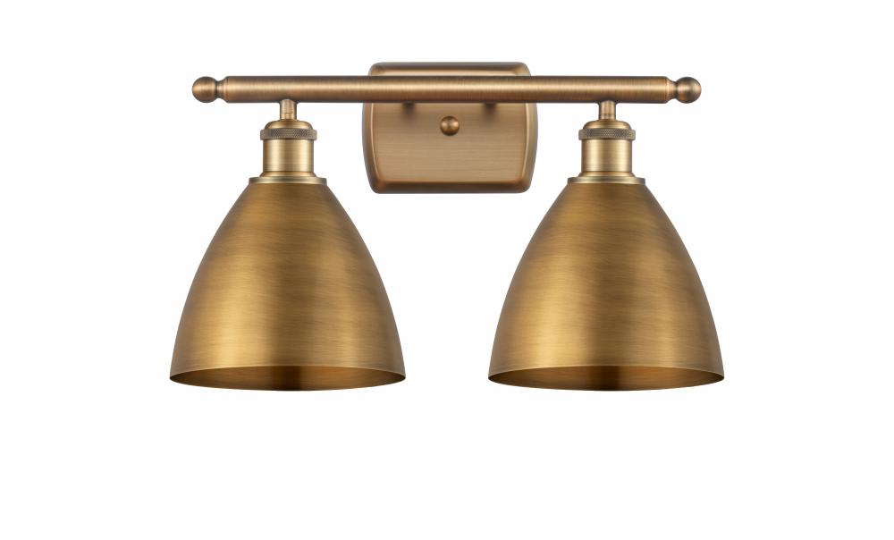 Bristol - 2 Light - 18 inch - Brushed Brass - Bath Vanity Light