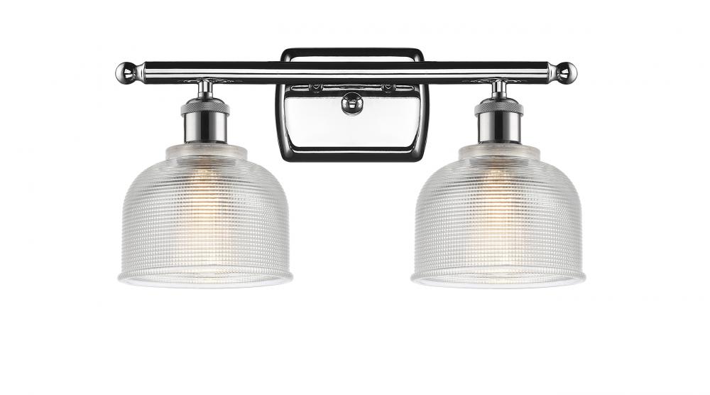 Dayton - 2 Light - 16 inch - Polished Chrome - Bath Vanity Light