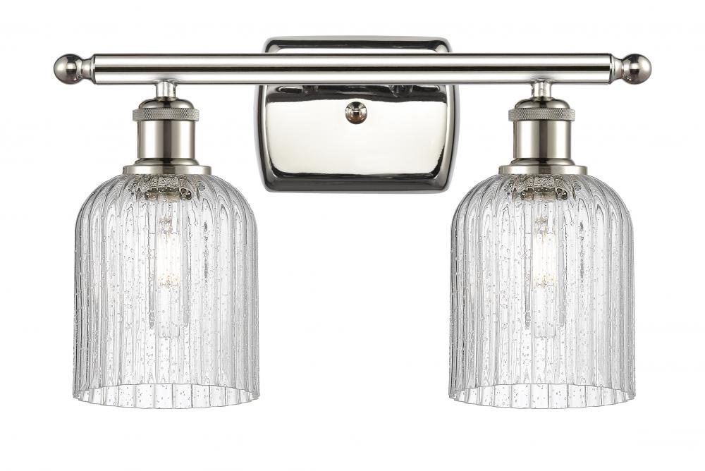 Bridal Veil - 2 Light - 15 inch - Polished Nickel - Bath Vanity Light