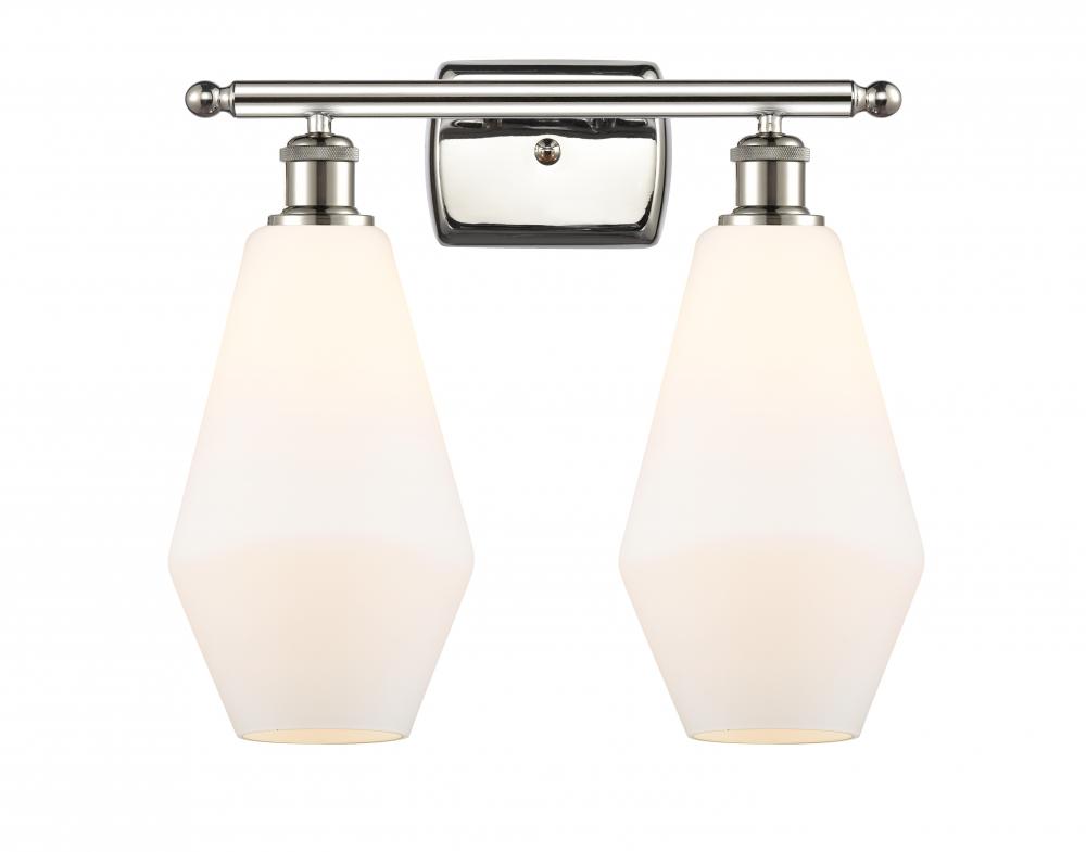 Cindyrella - 2 Light - 17 inch - Polished Nickel - Bath Vanity Light