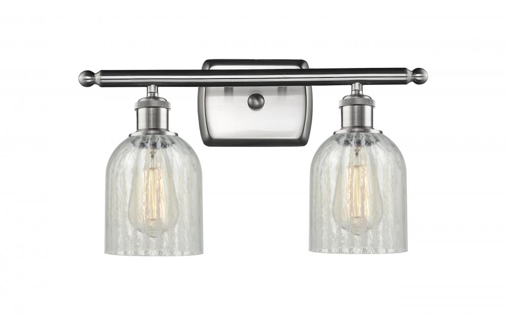 Caledonia - 2 Light - 15 inch - Brushed Satin Nickel - Bath Vanity Light