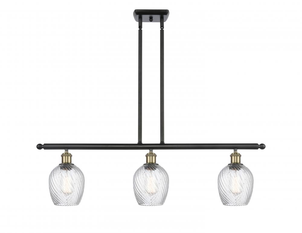 Salina - 3 Light - 36 inch - Black Antique Brass - Cord hung - Island Light