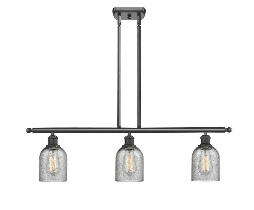 Caledonia - 3 Light - 36 inch - Matte Black - Cord hung - Island Light