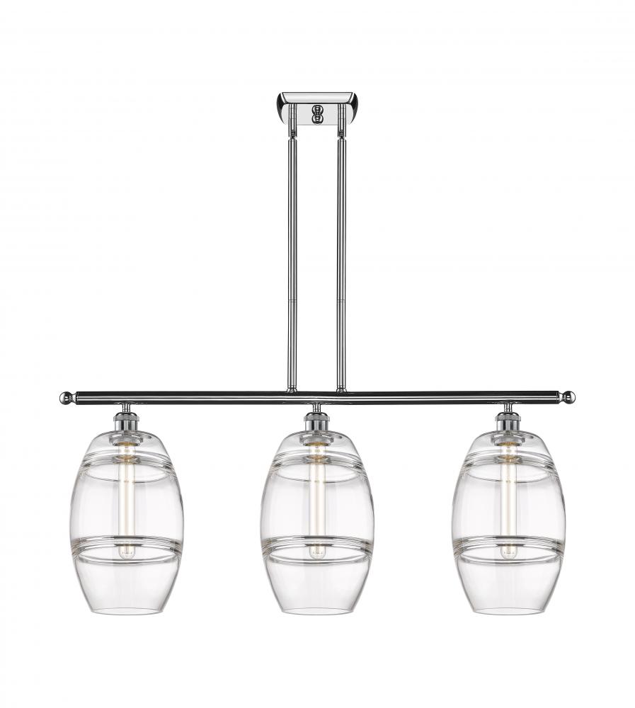 Vaz - 3 Light - 36 inch - Polished Chrome - Cord hung - Island Light