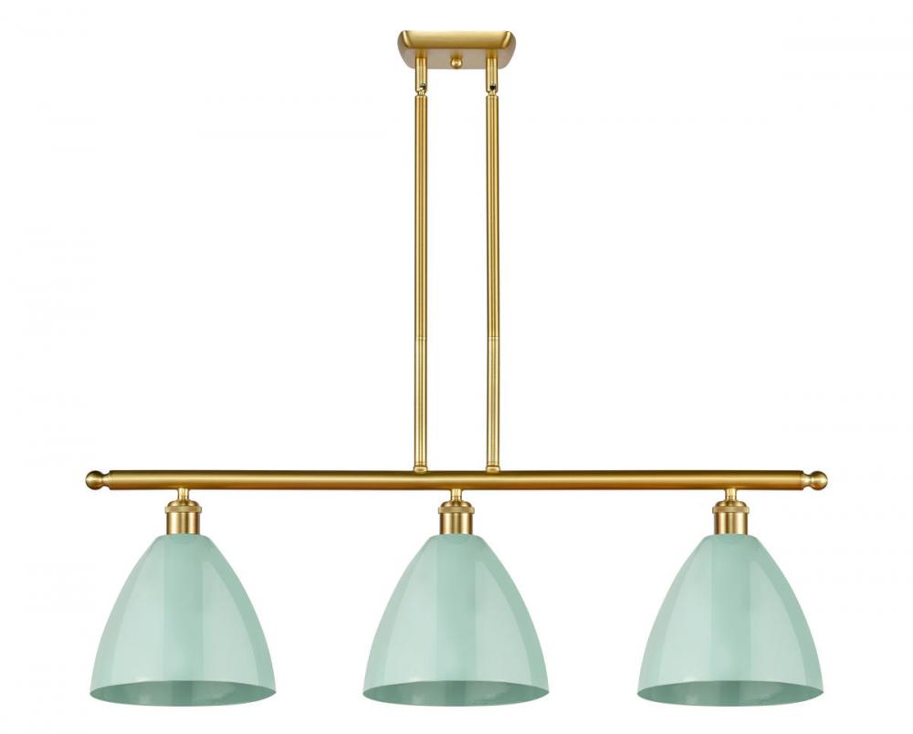 Plymouth - 3 Light - 36 inch - Satin Gold - Cord hung - Island Light