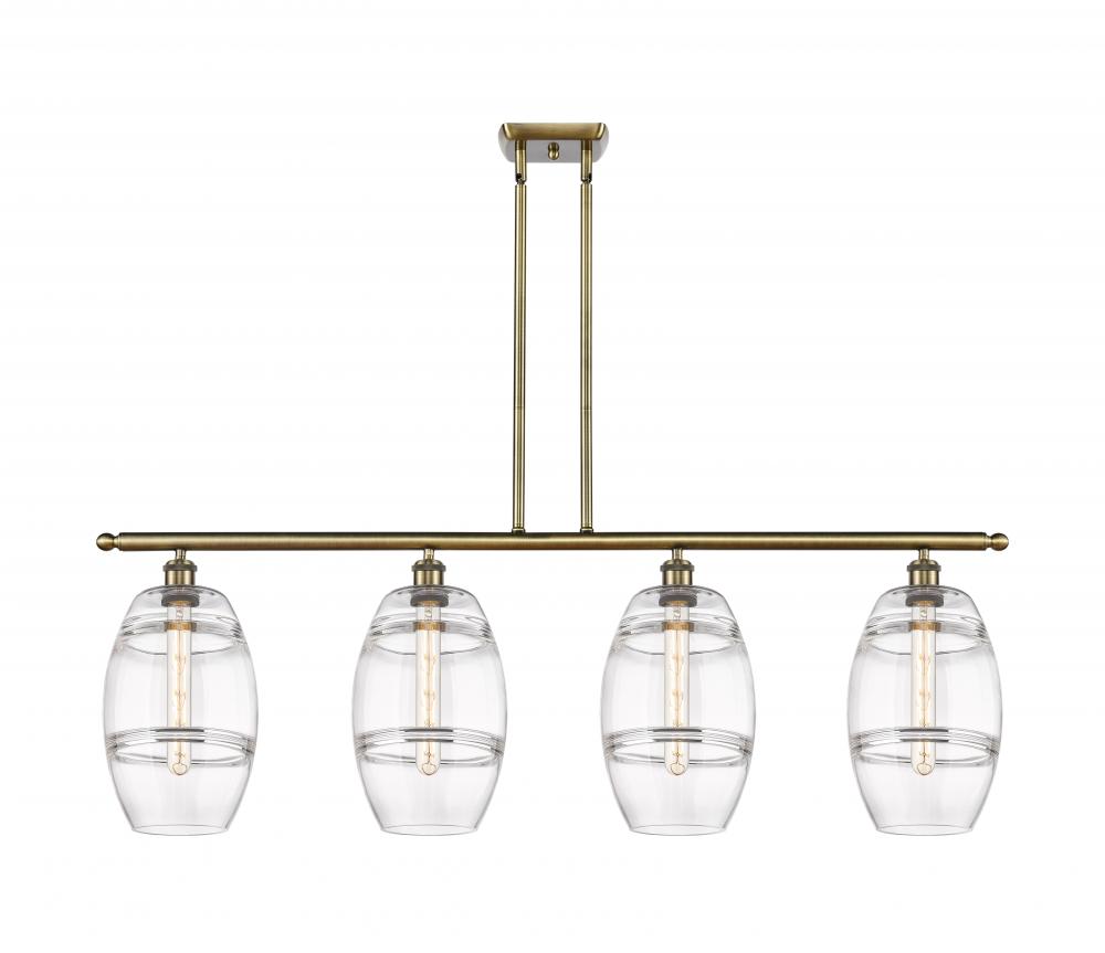 Vaz - 4 Light - 48 inch - Antique Brass - Cord hung - Island Light