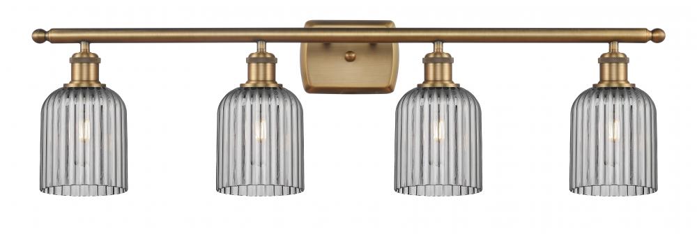 Bridal Veil - 4 Light - 35 inch - Brushed Brass - Bath Vanity Light