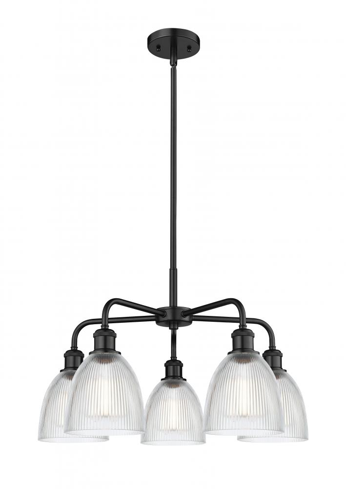 Castile - 5 Light - 24 inch - Matte Black - Chandelier