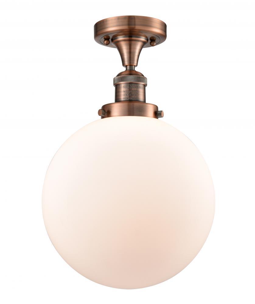 Beacon - 1 Light - 10 inch - Antique Copper - Semi-Flush Mount