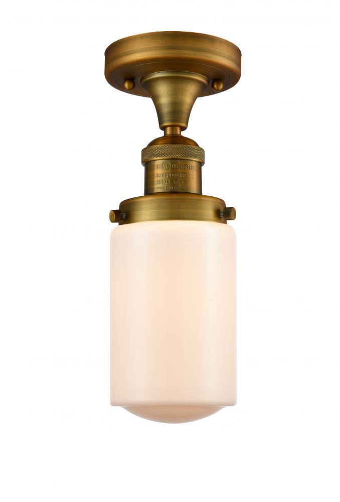 Dover - 1 Light - 5 inch - Brushed Brass - Semi-Flush Mount