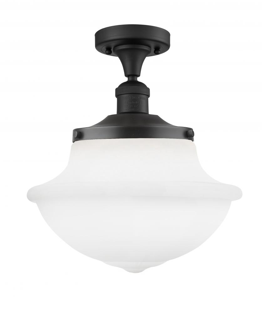 Oxford - 1 Light - 12 inch - Oil Rubbed Bronze - Semi-Flush Mount