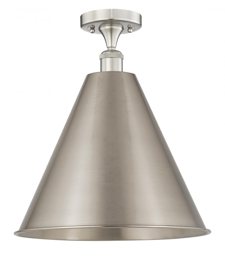 Berkshire - 1 Light - 16 inch - Brushed Satin Nickel - Semi-Flush Mount