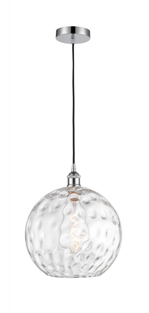 Athens Water Glass - 1 Light - 12 inch - Polished Chrome - Cord hung - Mini Pendant