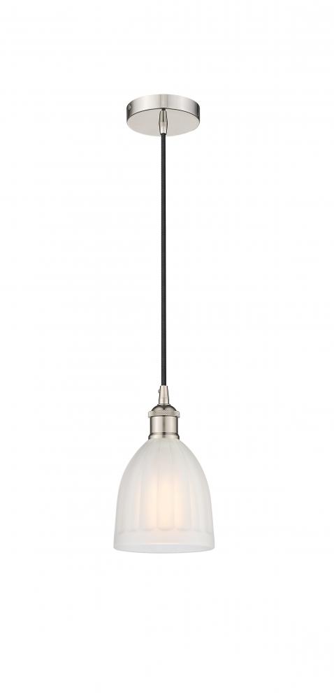 Brookfield - 1 Light - 6 inch - Polished Nickel - Cord hung - Mini Pendant