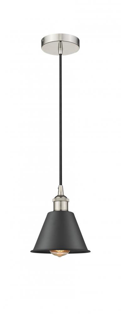 Smithfield - 1 Light - 7 inch - Polished Nickel - Cord hung - Mini Pendant