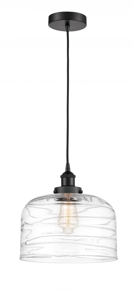 Bell - 1 Light - 12 inch - Matte Black - Cord hung - Mini Pendant