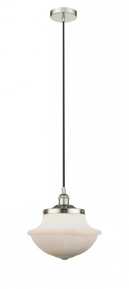 Oxford - 1 Light - 12 inch - Polished Nickel - Mini Pendant