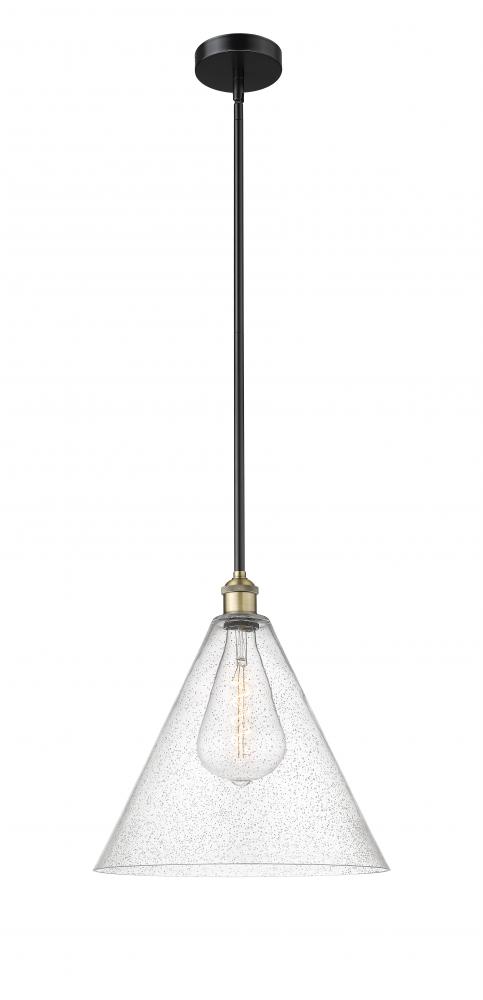 Berkshire - 1 Light - 16 inch - Black Antique Brass - Cord hung - Pendant