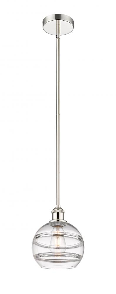 Rochester - 1 Light - 8 inch - Polished Nickel - Cord hung - Mini Pendant