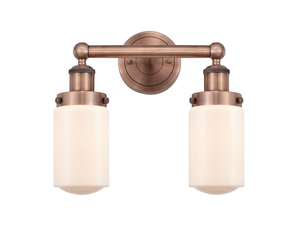 Dover - 2 Light - 14 inch - Antique Copper - Bath Vanity Light