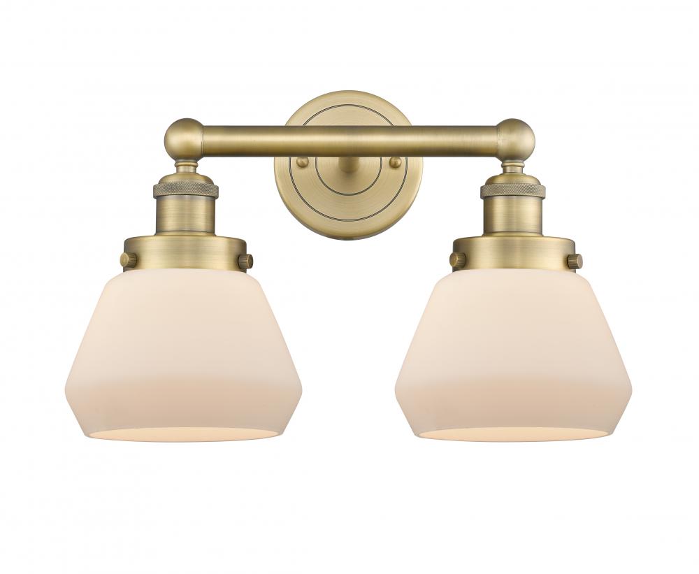 Fulton - 2 Light - 16 inch - Brushed Brass - Bath Vanity Light